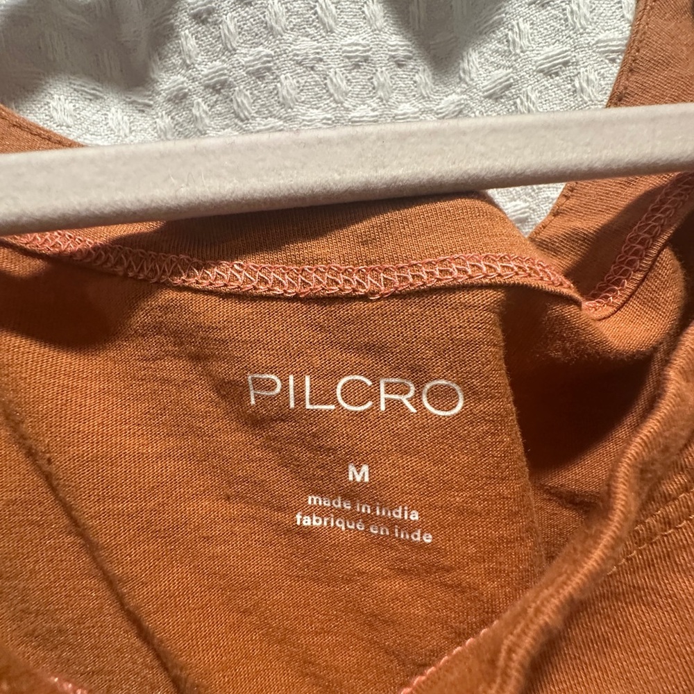 Pilcro Rust Orange Ruched Tank - Picture 2 of 5